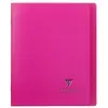 Image de Cahier Clairefontaine Koverbook protège-cahier piqué polypro 96 pages Séyès 17 x 22 cm Rose Transparent