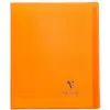 Image de Cahier Clairefontaine Koverbook protège-cahier piqué polypro 96 pages Séyès 17 x 22 cm Orange Transparent