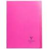 Image de Cahier Clairefontaine Koverbook Couverture piqué polypro 96 pages Séyès 21 x 29,7 cm Rose