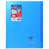 Image de CLAIREFONTAINE Koverbook Cahier piqure 96 pages avec rabats - 240 x 320 mm - 5 x 5 papier PEFC 90 g - Bleu