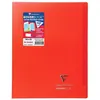 Image de CLAIREFONTAINE Koverbook Cahier piqure 96 pages avec rabats - 240 x 320 mm - 5 x 5 papier PEFC 90 g - Rouge