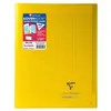 Image de CLAIREFONTAINE Koverbook Cahier piqure 48 pages avec rabats - 240 x 320 mm - Seyes papier PEFC 90 g - Jaune