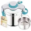 Image de SEB Autocuiseur Clipso Minut Easy+ 6L, Poêle + casserole, Bleu