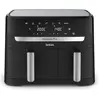 Image de Tefal EY9018 Dual Easy Fry Doppelkammer Heissluftfritteuse, Friteuse, Noir, Argent