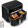 Image de Moulinex Dual Easy Fry XXL EZ9428 - Dubbele Airfryer - 11 L (EZ9428), Friteuse, Noir