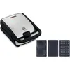 Image de Tefal Snack Collection Plaques à gaufres et panini Appareils à croque-monsieur & gaufriers (SW857D), Machine à panini, Noir