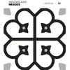 Image de 6 adhésifs de carrelage Motif floral Noir et Blan Draeger la carterie