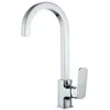 Image de Mitigeur d'évier Robinet cuisine bec haut laiton chrome