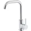 Image de Robinet mitigeur laiton chrome pour evier de cuisine bec haut butee economie eau