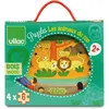 Image de 4 puzzles de 6 pieces - les animaux du zoo