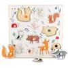 Image de Vilac - puzzle encastrement boutons bois - animaux de la forêt
