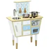 Image de Cuisine Vintage en bois naturel et bleu Vilac