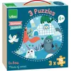 Image de Coffret puzzles 3x16 pcs Animaux du monde