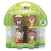 Image de Lot de 4 figurines Klorofil Famille Browny