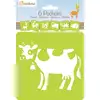 Image de 6 Pochoirs - Animaux de la ferme - Avenue Mandarine