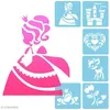 Image de Pochoir enfant Princesses - Set de 6 pochoirs
