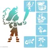 Image de Pochoir enfant Pirates - Set de 6 pochoirs