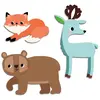 Image de Djeco, Autocollants, Autocollants pour les petits animaux de la forêt (62 Autocollants)