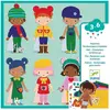 Image de Djeco, Autocollants, Stickercollage Süsse Kleider (12 Autocollants)