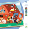 Image de Puzzle bois 3 niveaux Chez moo Djeco