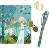 Image de Djeco, Cahier + bloc-notes, Journal secret Charlotte petit (A6, À rayures, Couverture rigide)