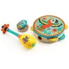 Image de Set instruments de musiques Djeco Tambourin avec maracas et castagnettes