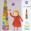 Image de 10 cubes à empiler Djeco Nature et animaux