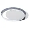Image de Moule à quiche cannelé à fond amovible Bron 280mm - Inox