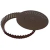 Image de Moule à tarte rond cannelé fond mobile 28 cm - Gobel - Marron - Acier