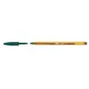 Image de Boite de 50 stylos bille BIC verts corps orange pointe fine