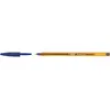 Image de BIC Cristal Original Stylos-Bille Pointe Fine (0,8 mm) - Encre De Couleur Bleue, Boîte de 50