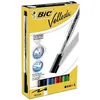 Image de Marqueur effaçable Bic encre liquide pointe ogive moyenne 2,2 mm - Boîte de 4 coloris classique - Assorties - Velleda