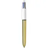 Image de Stylo à bille Bic Shine 4 Couleurs Doré