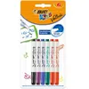 Image de 6 Feutres Bic Kids Mini Velleda pour ardoise blanche Pointe Moyenne