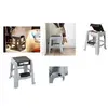 Image de EDA, Échelle, Tabouret marchepied, 1 marche, PP, gris/noir Tabouret avec marchepied, pieds antidérapants (Escabeau)
