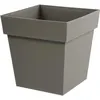 Image de Pot de plante carré Eda Toscane Taupe 38 L 39 x 39 x H39 cm anti-UV