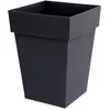 Image de Pot Toscane mi-haut carré Eda 39x39x53cm Gris Anthracite