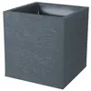 Image de Jardinière carrée Graphit 39,5 x 39,5 x 43,5 cm - 35 L - Gris anthracite - Eda