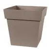 Image de Eda pot carré toscane 32cm - contenance 22l - taupe