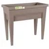 Image de EDA Espace potager avec table City Veg&Table - 76 x 38,5 x H 68 cm - 57 L - Taupe