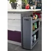 Image de Mobilo Desserte - 3 etageres de rangement modulables - Roulettes multidirectionnelles - 60 x 22 x 79 cm - Gris anthracite - EDA