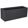 Image de Balconniere - EDA - Volcania Up - 25 L - Intérieur/Extérieur - Décor Pierre - 59 x 19,5 x 22,8 cm - Gris Anthracite