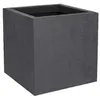 Image de Pot de fleurs carré Basalt Up 29,5 x 29,5 cm - 21 L - Gris anthracite - Eda