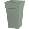 Image de Eda Plastique - Pot De Fleur Haut Carré Toscane - 39 X 39 X H 65 Cm - 62 L - Vert Laurier EDA PLASTIQUE