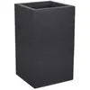 Image de Eda Bac A Fleurs Carré Haut Graphit Up - 36 L - 29,5 X 29,5 Cm X 49,5 Cm - Gris Anthracite