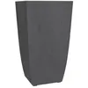 Image de Bac a fleurs - DIVA BASALT - Gris anthracite - Carré haut - 42 L - 43,5 x 43,5 x H.78.2 cm - EDA - Bac intérieur amovible