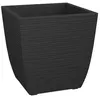 Image de Pot de fleur Stone Diva carré avec bac amovible 43,5 x 44,2 cm- Eda