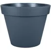 Image de Pot de fleur Rond - EDA - Toscane - Ø 60 cm - 76 L - Intérieur/Extérieur - Ø 59 x H.47 cm - Bleu Jean