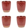 Image de Coffret de 4 gobelets Jaspe Rouge 20 cl - Table Passion - Rouge - Grès