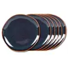 Image de Assiette plate Symphony bleu 27 cm (lot de 6) - Table Passion - Bleu - Grès
